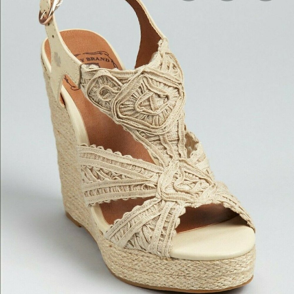 LUCKY BRAND TAN MACRAME RIDGEVIEW SANDAL SZ. 10